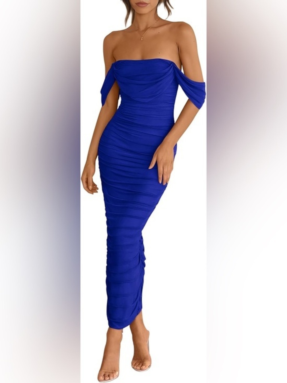 NWOT - Pretty Garden Off Shoulder Summer Bodycon Dress